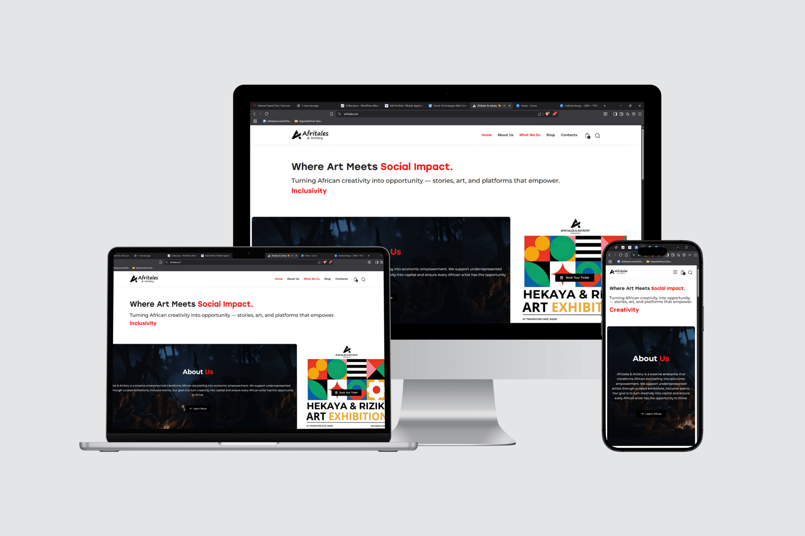 Portfolio Website Design | Afritales and Artistry
