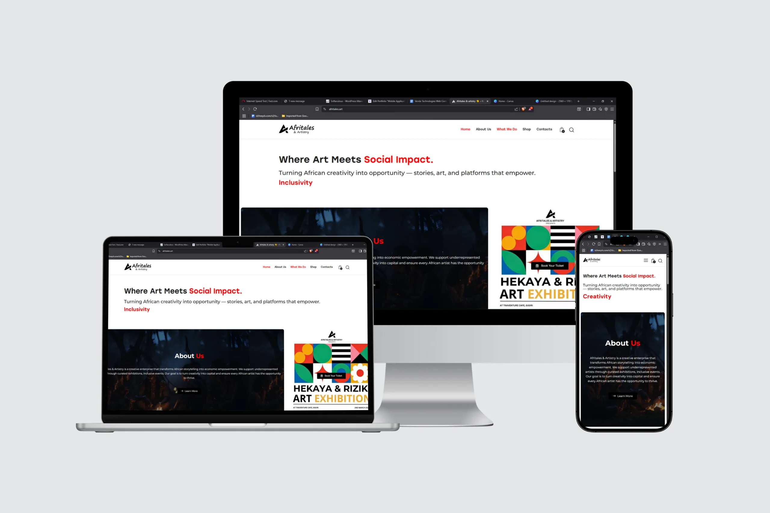 Portfolio Website Design | Afritales and Artistry