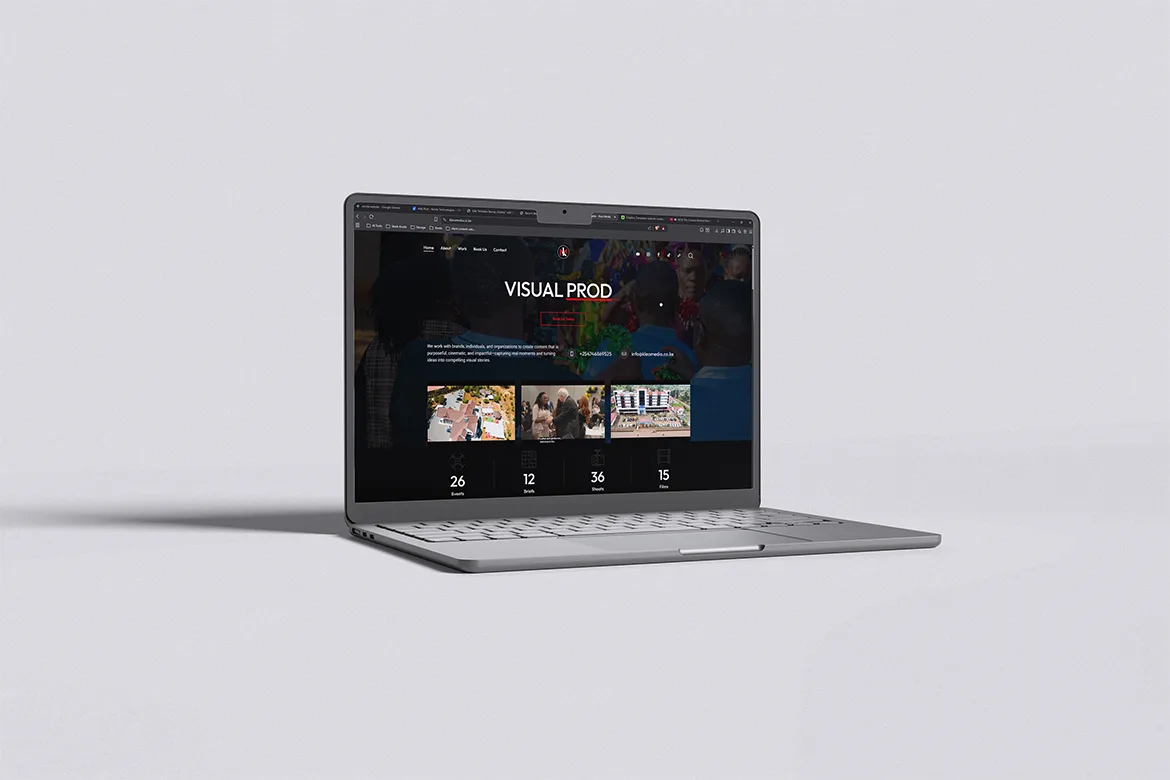 production company website design