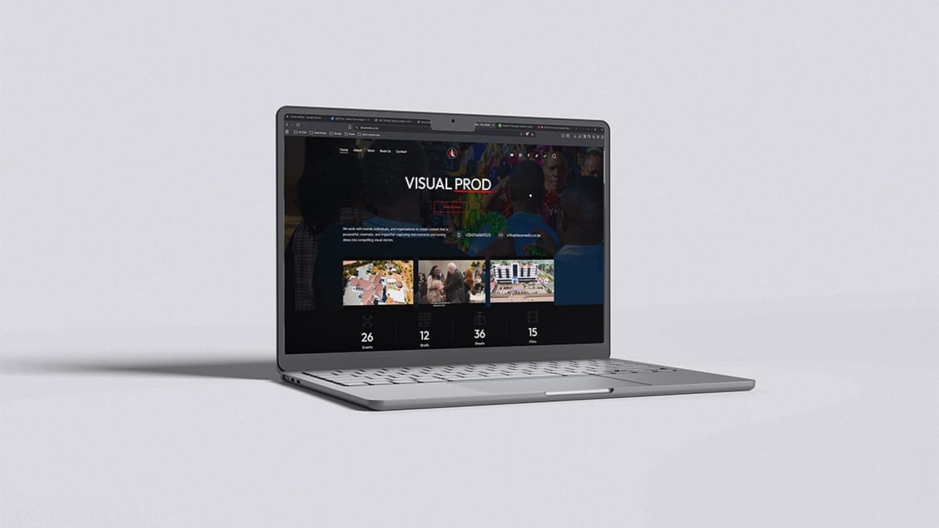 production company website design